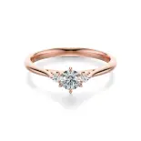 Pierścionek z różowego złota z diamentami AJPZ_068